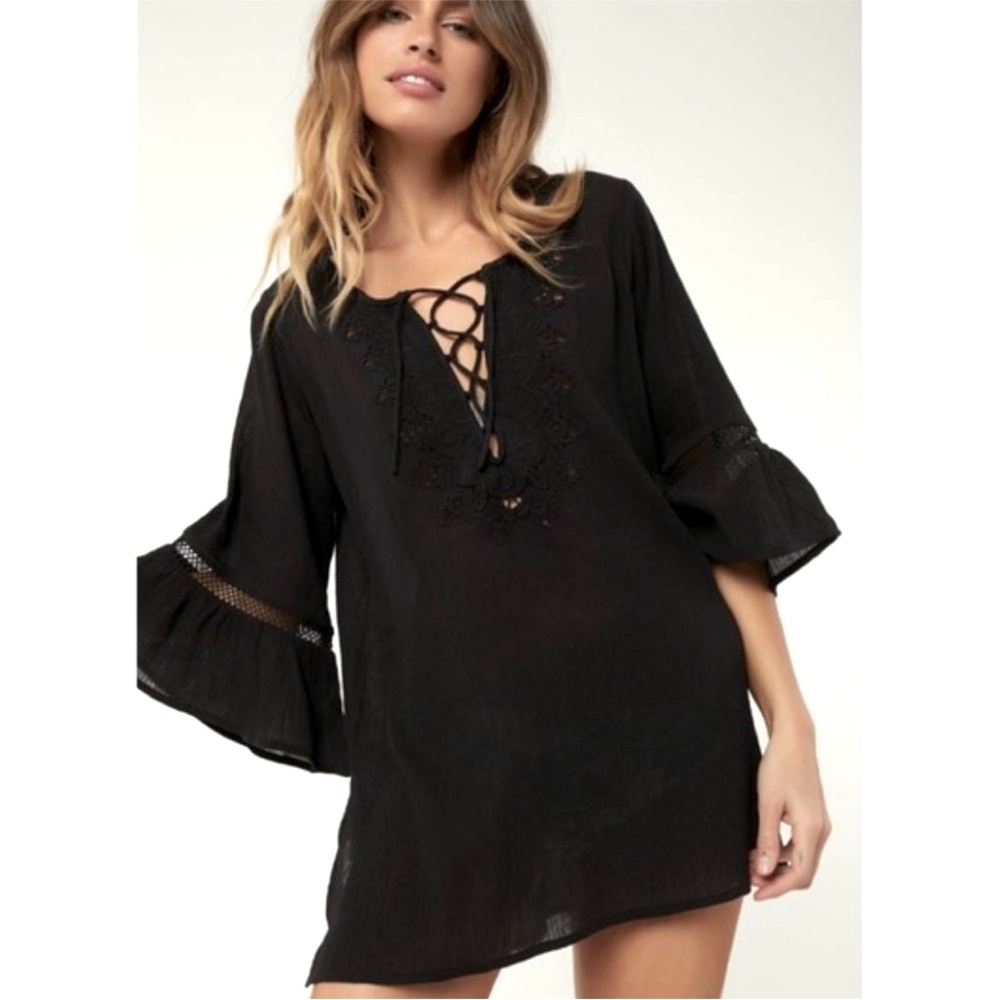 O’Neill Salt Water Solids gauze coverup size S
